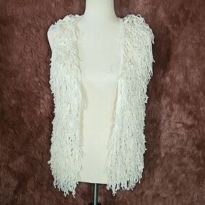 PPLA Cream‎ Sebastian Fringe Open Vest